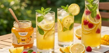 Letní Yuzu Fizz s mátou a citrusy